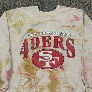 Vintage 80s San Francisco 49ers Artex Sweatshirt Mens XL Tie Dye NFL‎ Retro